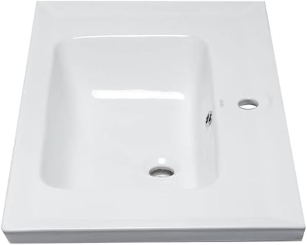 EAGO BH003 Ceramic 32x19 Rectangular Drop In Sink, White