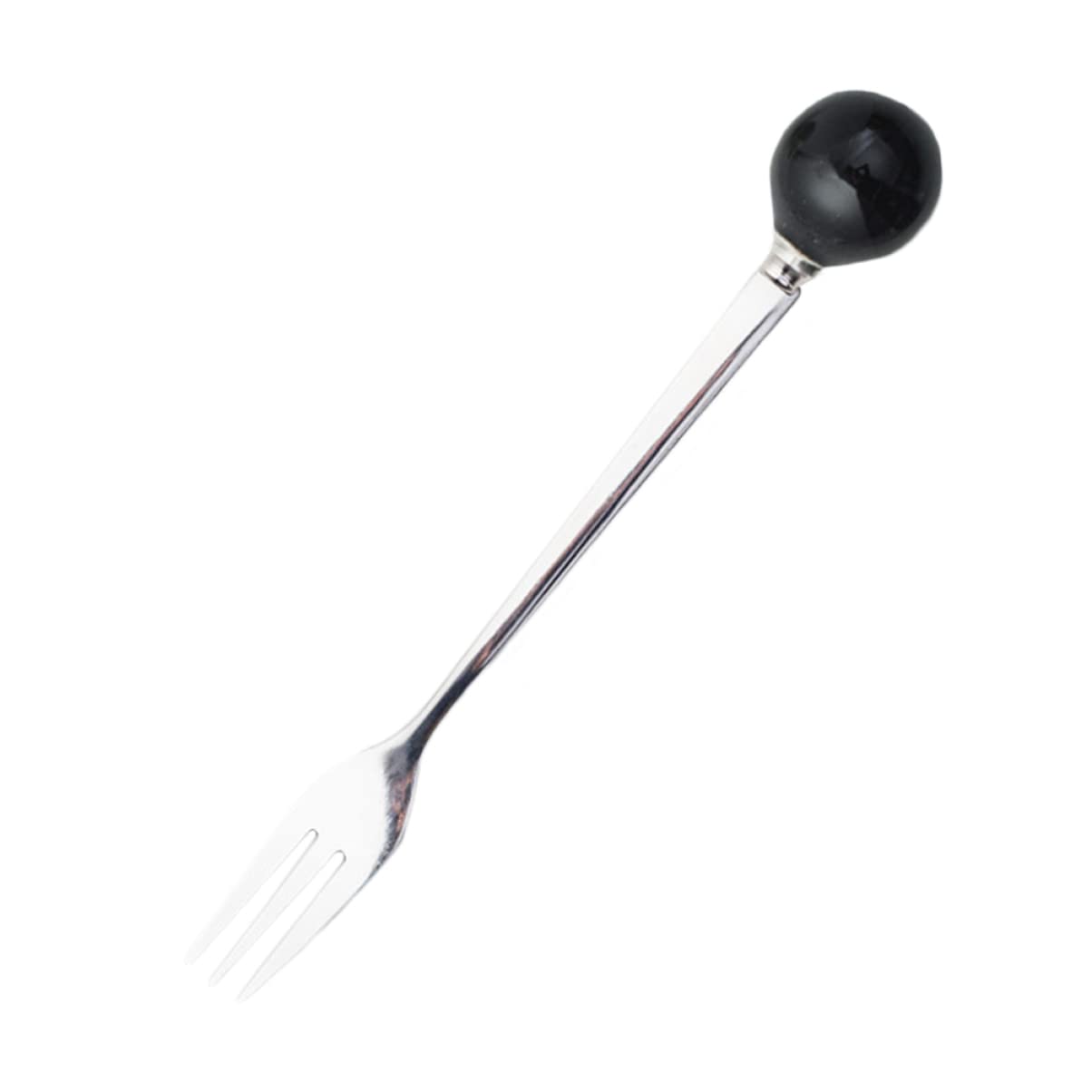 ABOOFAN 3 Set Mini Forchetta Per Torta Dessert Manico in Ceramica Acciaio Inossidabile Posate Creative Set Di Stoviglie Per La Casa 6 Pezzi * 3