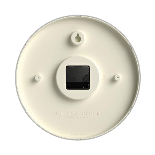 Jones Clocks® Studio wall clock | Modern round clock | 30cm | Grey | Easy to read numbers | Versatile design for kitchen, living room or office