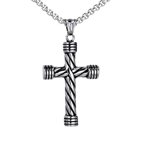 Collier croix homme pendentif punk version coréenne bijou tendance pour homme