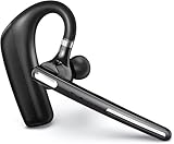 SHNOKER Bluetooth Headset V5.0 Wireless Bluetooth Earpiece,Hands-Free Earphones with Noise Cancellation Mic for/Business/Office/Driving, Compatible with iPhone and Android,Ultralight Earphones
