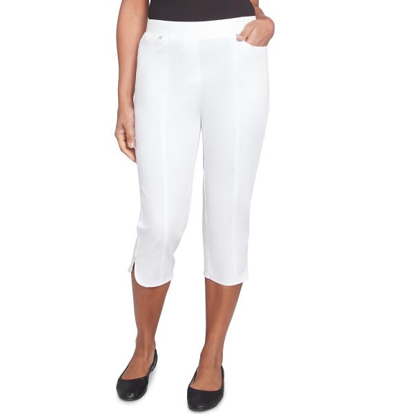 Alfred Dunner Nantucket Cotton Capri Pants with Tulip Edge