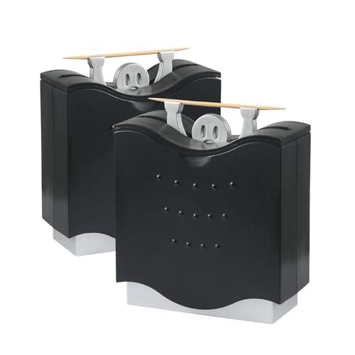 FHISKUNYU 2 Pièces distributeur cure-dent, gadget insolite utile, gadget cuisine, Porte-stylos à dents, en ABS, idéal pour les soirées familiales et les...