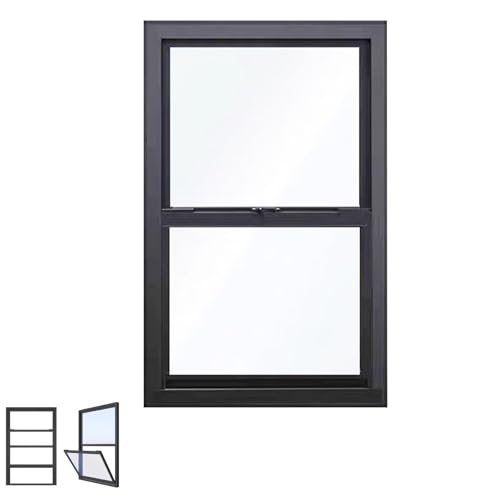 Ventana vertical de aluminio con pantalla para solucionar la falta de luz y aire