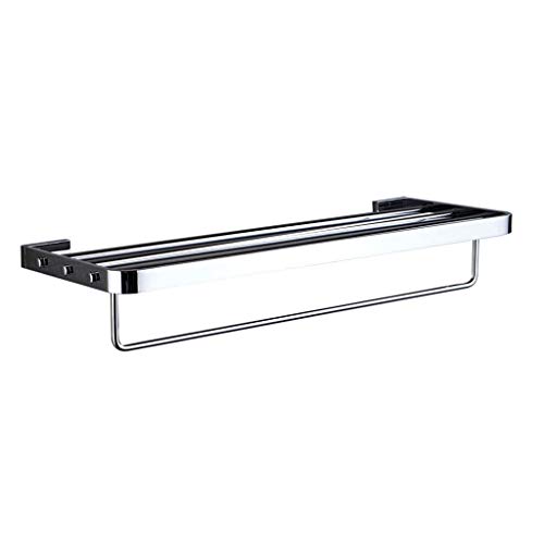 Porte-serviettes mural avec barre porte-serviette et rangement pour douche