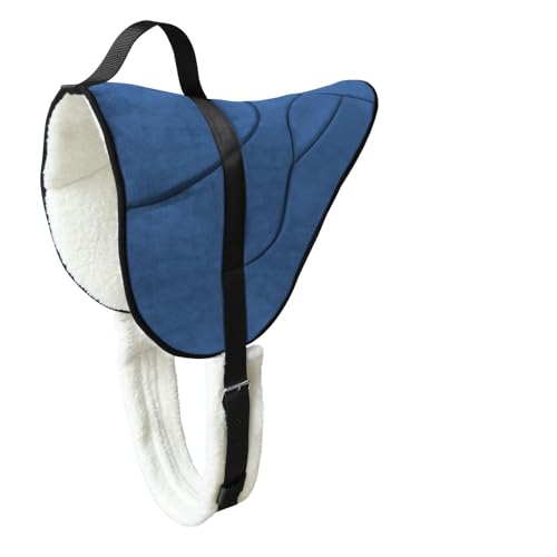 LWITDOG Bareback Pad for Horses Horse Saddle Pad with Adjustable Girth Shock-Absorbing Bareback Saddle Pad Riding Pad for Horse Riders (Navy)