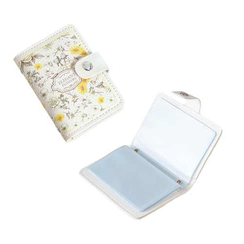 Credit Card Holder, Leather Card Case Card Organizer Case with 22 Card Slots, Minimalist Card Case Wallet with Snap for Men and Women (style 1)