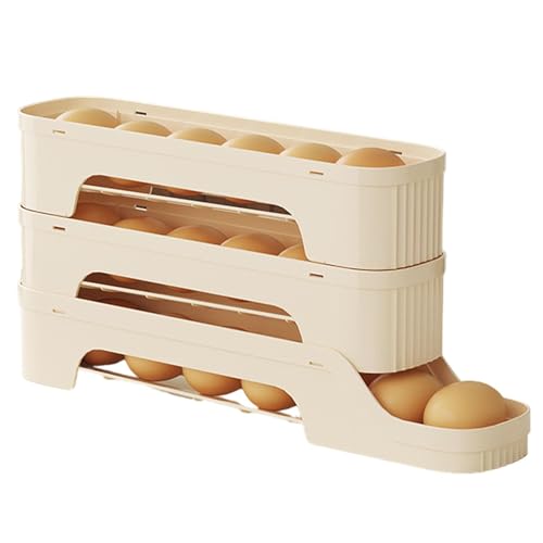Porte-œufs pour réfrigérateur, distributeur d'œufs pour réfrigérateur, grille à œufs à rouleaux pour réfrigérateur, étagère de rangement à œufs amovible pour la cuisson