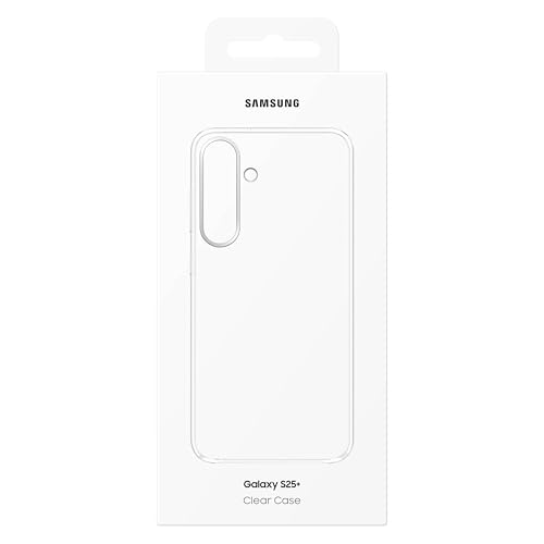 Image of Samsung Galaxy S25+ Clear Phone Case, Transparent Protective Cover, Sleek and Smooth Design, Durable, US Version, EF-QS936CTEGUS