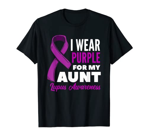 I Wear Purple For My Aunt Lupus Neveu Niece Lupus Awareness T-Shirt