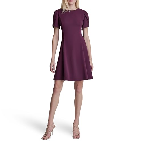 Image of DKNY Women's Tulip Sleeve Fit & Flare Mini Dress