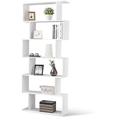 COSTWAY S-Shaped 5/6 Tier Bookcase Cover