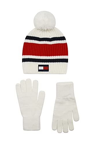 Tommy Hilfiger girls Beanie and Glove Set