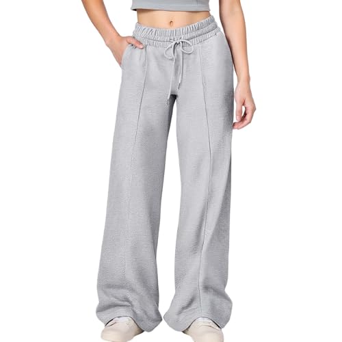 Girls Oversized Wide Leg Sweatpants Elastic Waist Drawstring Baggy Sweat Pants Lounge Athletic Pants Slacks 4-14Years
