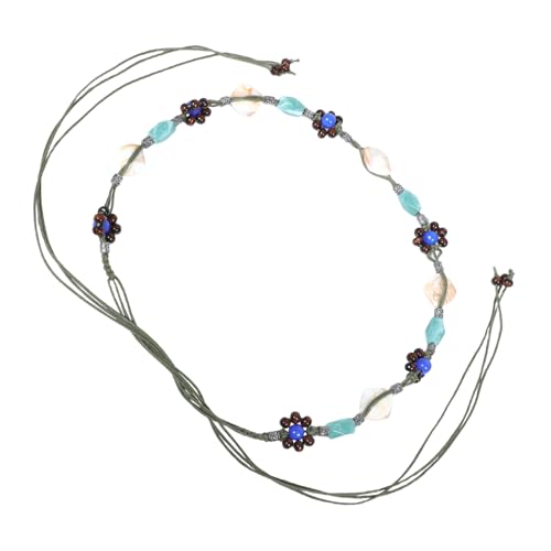FRCOLOR Boho Ethnic Tassel Rope Waist Belt Handmade Knotted Beaded Decoration for Dresses Casual Wear Unique Style for Women