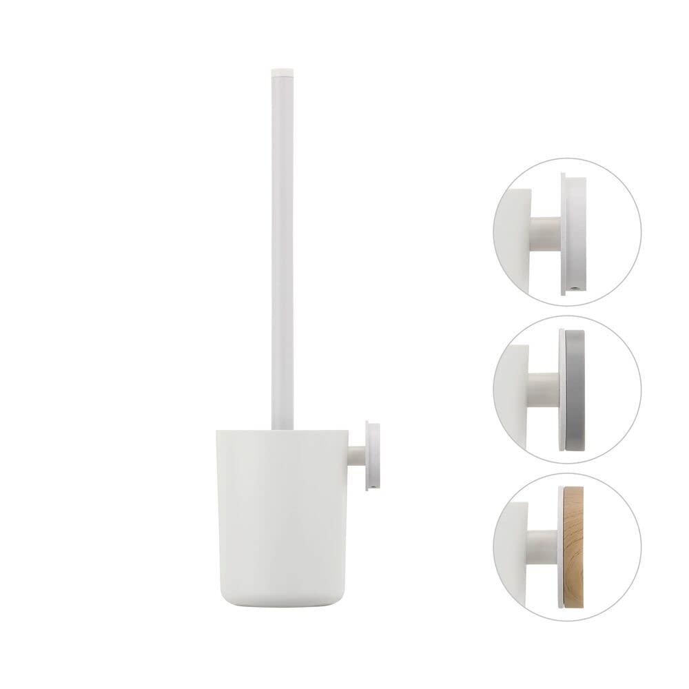 Tiger Urban Toilettenbürste, WC-Bürste mit Halter zur Wandbefestigung, mit austauschbaren Dekor-Ringen zur individuellen Gestaltung, hygienischer Deckel integriert, Farbe: Weiß