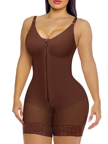 Image of YIANNA Fajas Colombianas Moldeadoras Postpartum Shapewear Tummy Control for Women Butt Lifter Body Shaper with Zipper Crotch