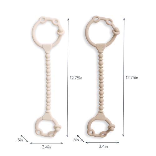 Image of Itzy Ritzy Toy & Snack Cup Straps - Adjustable Straps for Keeping Baby's Toys Nearby - BPA-Free Silicone - Tethers for Strollers, High Chairs & Car Seats - Dishwasher Safe - 2-Pack