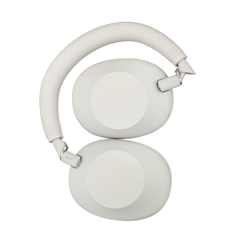 Image of Sony WH-1000XM6 Wireless Noise Canceling Headphones (Silver) Foldable Over-Ear Bluetooth Headset | Hi-Res Audio, 30-Hour Battery, LDAC, Multipoint with USB Wall Adapter and Microfiber Cleaning Cloth
