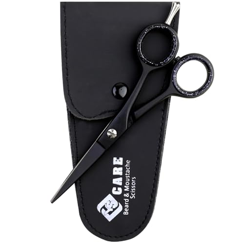 YSCARE Ciseaux à barbe et moustache Ciseaux à de coiffeur de qualité supérieure de coiffure à coupe de cheveux extra pointus Acier inoxydable (5