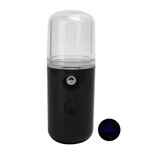LUCKDANO Rociador de Niebla Facial Rociador de Niebla Facial Recargable de Mano - Humidificador Humectante Portátil para Hidratación en Cualquier Momento y en Cualquier Lugar (BLACK)