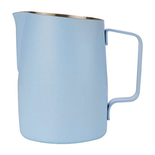 Pichet à mousse de lait 600 ml acier inoxydable café latte art bleu - 2