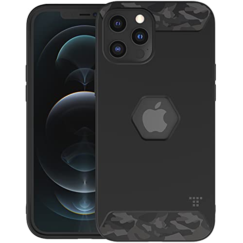 TACTISM iPhone12 Pro Max 用 ケース ALPHA ブラック 耐衝撃 カバー 米軍 MIL規格 ストラップホール 滑り止め ミリタリーデザイン iPhone12 Pro Max ケース