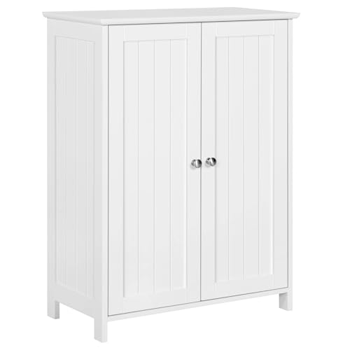 Yaheetech Bathroom Floor Cabinet, Modern Storage Freestanding Organizer Cabinet with Adjustable...