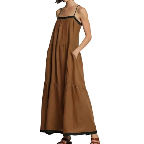 Robe de soleil à volants légère et ample pour affronter le style estival avec fraîcheur