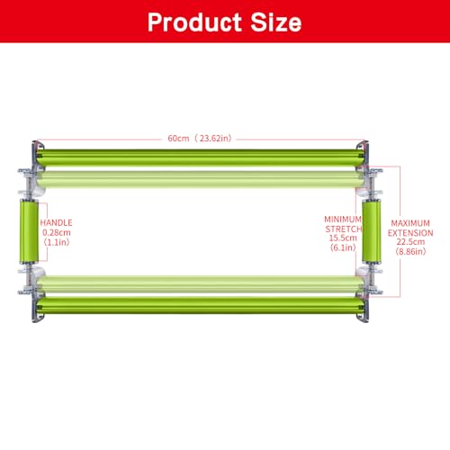 Image of Couple Embroidery Art Embroidery Clip Frame Cross Stitch 4 Slot Presser Heavy Duty Embroidery Bandage Embroidery Frame Needlepoint Frame Embroidery Scroll Frame Embroidery Frames (Green)