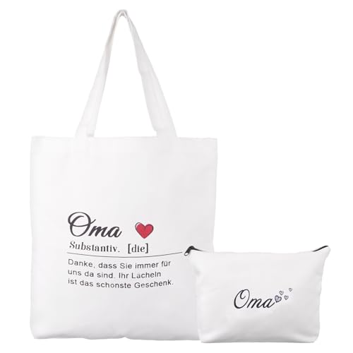 Geschenke für Oma, Oma Geschenk Set - Baumwolltasche +...