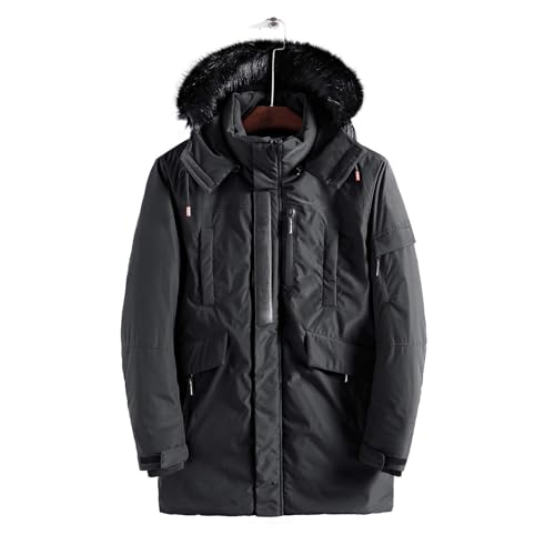 Image of WEEN CHARM Men's Warm Parka Ski Jacket Water Resistant Puffer Jacket Long Winter Coat with Removable Faux Fur Hood