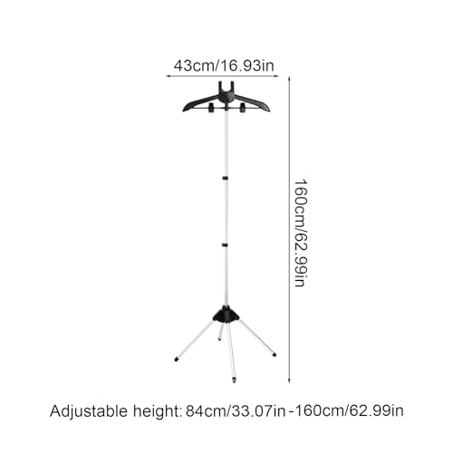 Stand à vapeur pliable avec cintre et rack de suspension de costume - 3