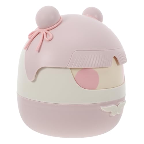 NUOBESTY Bonita Papelera Con Tapa Abatible Mini Papelera De Escritorio Diseño De Dibujos Animados Para Oficina Cocina Dormitorio Compacto Residuos Niño