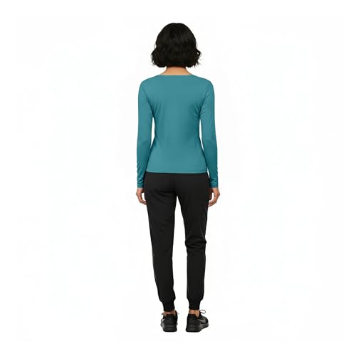 Image of Natural Uniforms Women's Long Sleeve Underscrub T-Shirt - Cotton Blend Scrub Base Layer for Nurses & Medical Professionals