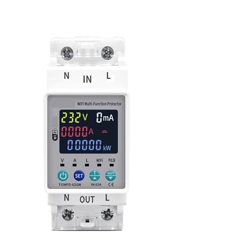 Interrupteur intelligent WIFI 63A avec mesure kWh et protection Smartlife TOMPD-63SW