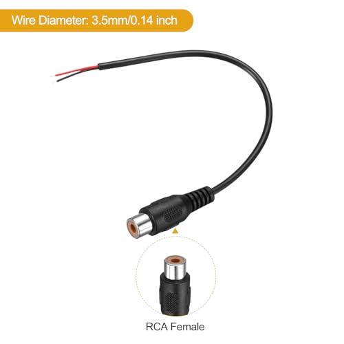 Cable de altavoz RCA a cable desnudo elimina ruidos parásitos en conexiones de audio de bafles 3