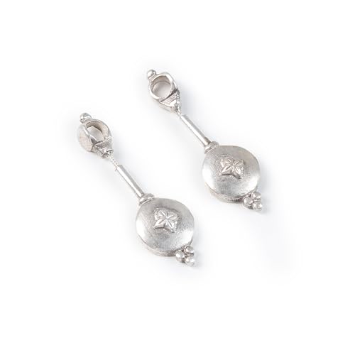 Image of Quirksmith 925 Sterling Silver Bugadi Earrings /Helix Piercing Studs with 925 Stamp And Certificate Of Authenticity /Gift for women