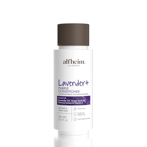 ALFHEIM Lavender+ Purple Conditioner | Neutralizes Brassiness & Yellow Tones | Moisturizing & Nourishing Hair Conditioner for Blonde, Silver & Highlighted Hair | Color-Safe, Sulfate-Free, 10.7 oz