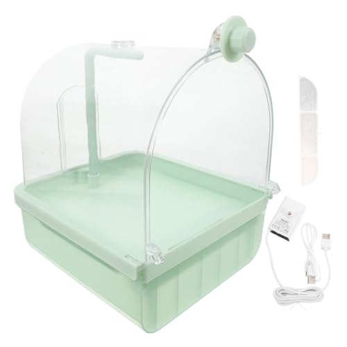 PEPLAYTAL Automatic for Parakeets 180° Rotating Faucet Large Pet Bathtub Outdoor Removable Basin Friendly