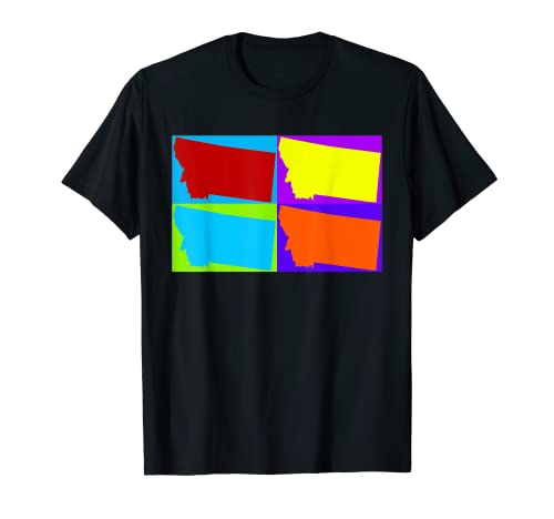 Montana Pop Art Estados Unidos colorido arte idea de regalo artístico hogar Camiseta