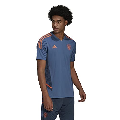 adidas Manchester United Condivo 22-Jersey de Entrenamiento (Short Sleeve), Color Azul, Large para Hombre