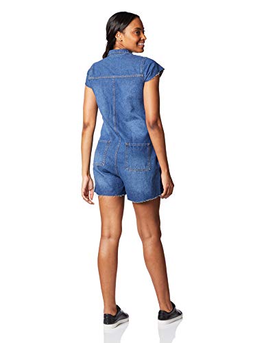 Vestido Casual Macaquinho, Mercatto, Feminino, Jeans, M