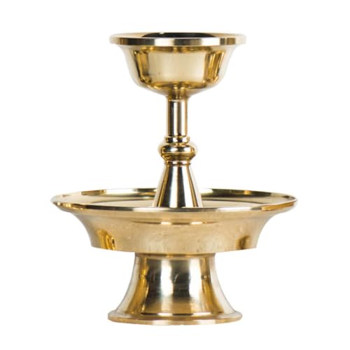 Lurrose Tazza per Offerte Buddista in Rame Spesso, Coppa D'acqua Sacra Decorativa e Multiuso, Contenitore D'acqua Buddista Compatto per Uso Domestico e Tempio