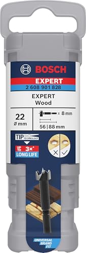 Bosch 1x EXPERT Wood Forstnerbohrer (für Weichholz, Hartholz, Ø 22,00 mm, Professional Zubehör Bohrmaschine, Schrauber)