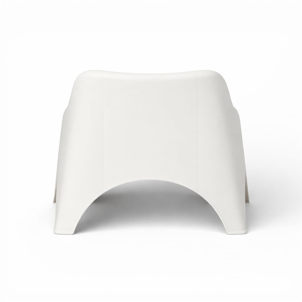 Pincho Sillas de Jardín de Plástico Blanco Nuvola Pack de 2 Sillones Exterior para Terraza y Balcón, Reposabrazos Cómodos, Diseño Monobloque Fácil Limpieza - 70x80x70 cm