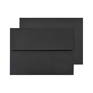 A7 Black Invitation 5×7 Envelopes – Self Seal, Square Flap,Perfect for 5×7 Cards, Weddings, Birthday, invitations…