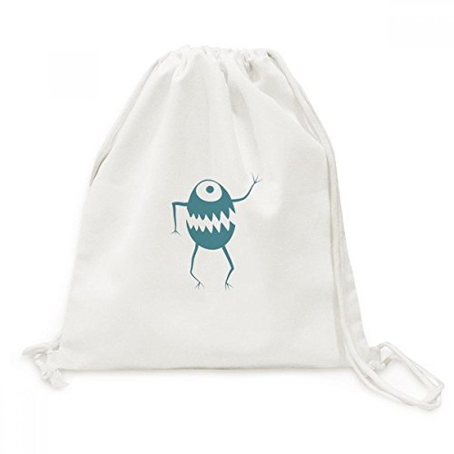 Toile Drawstring Backpack Cyclope Alien sac à cordon pour voyage léger