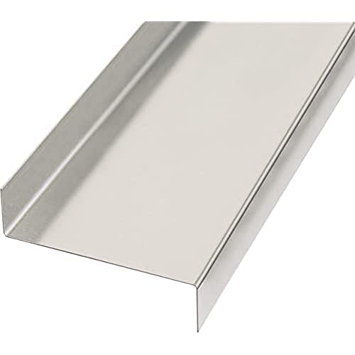 Alberts 462956 Chapa lisa, Con remate, en forma de Z, Aluminio, natural, 1000 x 18 x 63 x 18 mm