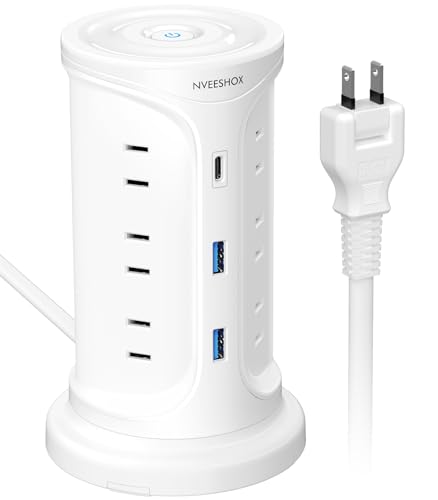 Amazon.co.jp: NVEESHOX 電源タップ Type-C付き 延長コード